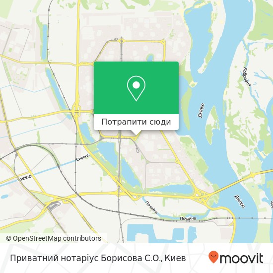 Карта Приватний нотаріус Борисова С.О.
