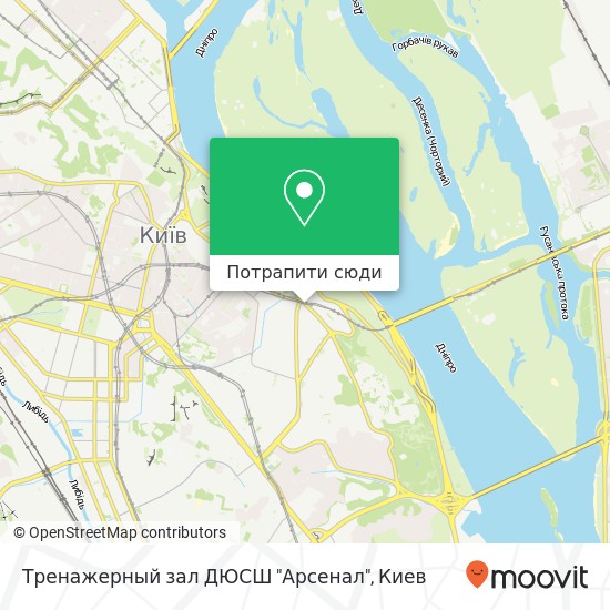 Карта Тренажерный зал ДЮСШ "Арсенал"