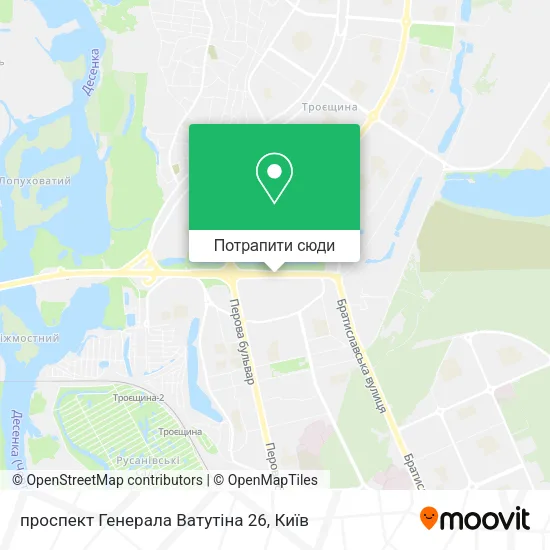 Карта проспект Генерала Ватутіна 26