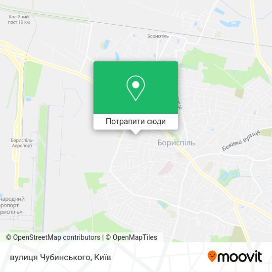 Карта вулиця Чубинського