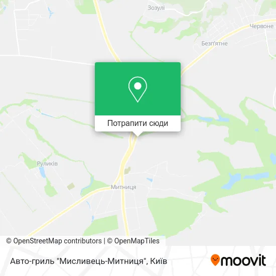 Карта Авто-гриль "Мисливець-Митниця"