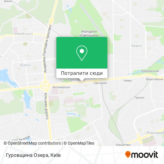 Карта Гуровщина Озера
