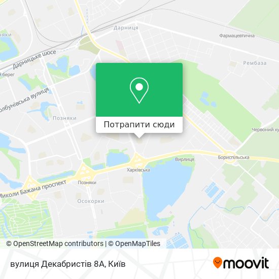 Карта вулиця Декабристів 8А
