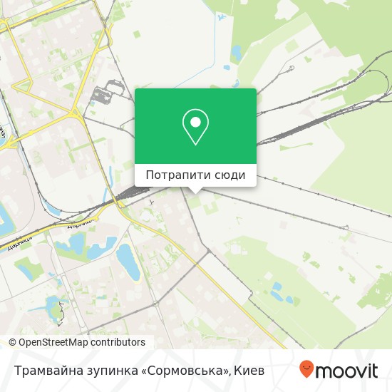 Карта Трамвайна зупинка «Сормовська»