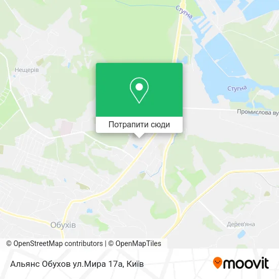 Карта Альянс Обухов ул.Мира 17а