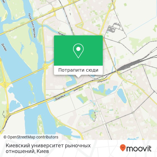 Карта Киевский университет рыночных отношений
