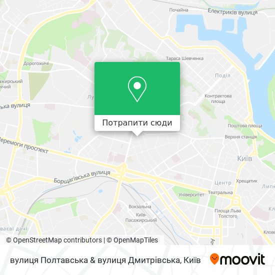 Карта вулиця Полтавська & вулиця Дмитрівська