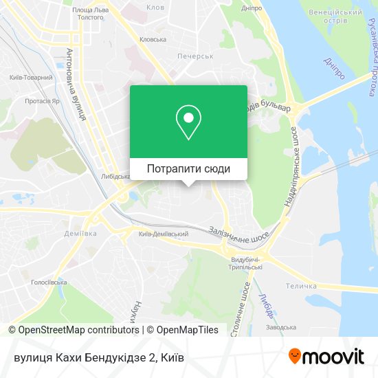 Карта вулиця Кахи Бендукідзе 2
