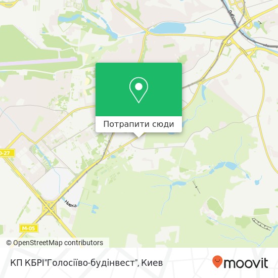 Карта КП КБРІ"Голосіїво-будінвест"
