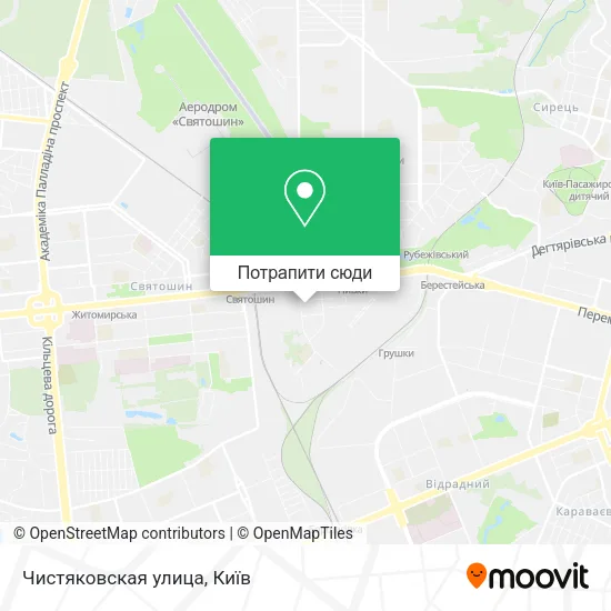 Карта Чистяковская улица