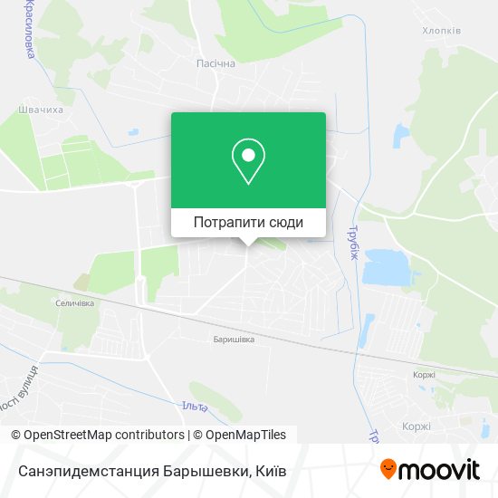 Карта Санэпидемстанция Барышевки
