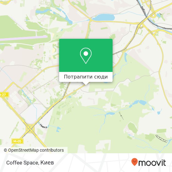 Карта Coffee Space, Голосіївський проспект Київ 03127