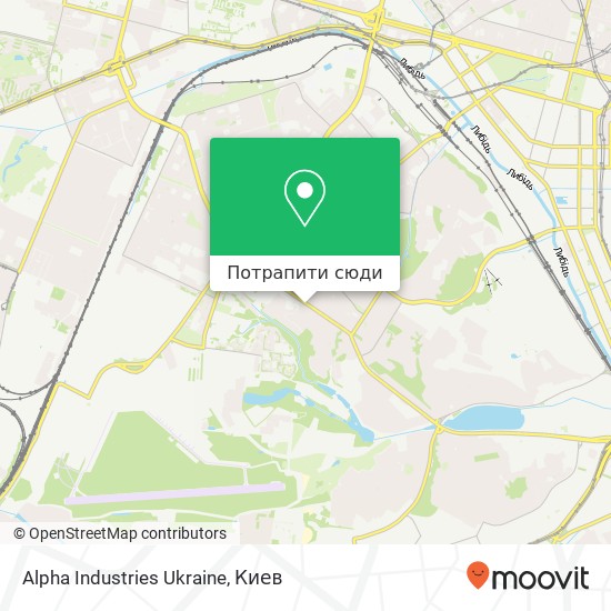 Карта Alpha Industries Ukraine, Олексіївська вулиця Київ 03037