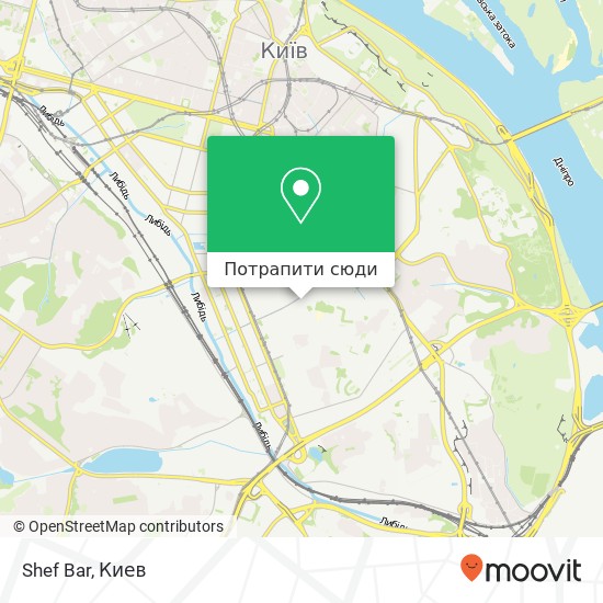 Карта Shef Bar, Євгена Коновальця вулиця Київ 01133