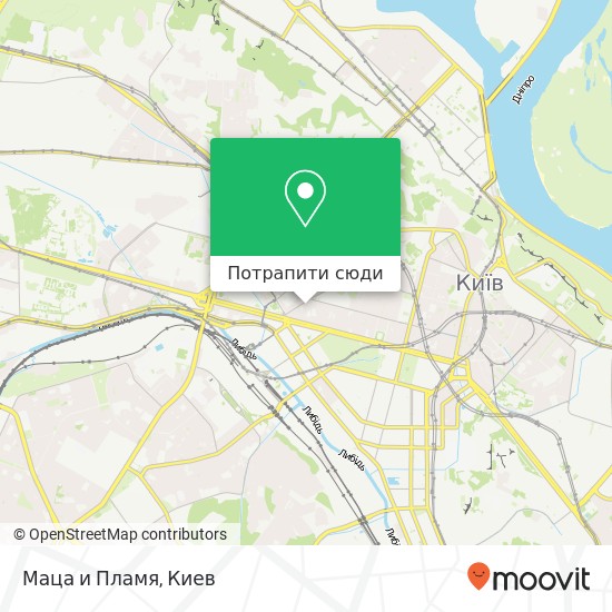 Карта Маца и Пламя, Олеся Гончара вулиця, 67 Київ 01054