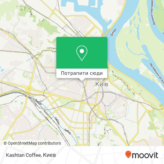 Карта Kashtan Coffee, Київ 01030