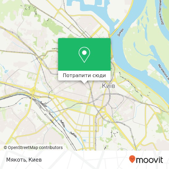 Карта Мякоть, Ярославів Вал вулиця Київ 01030