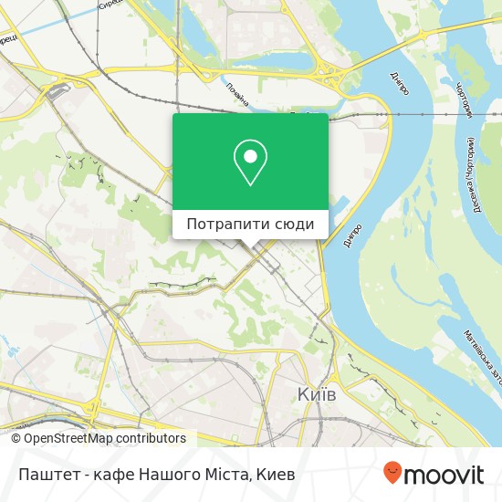 Карта Паштет - кафе Нашого Міста, Київ 04071