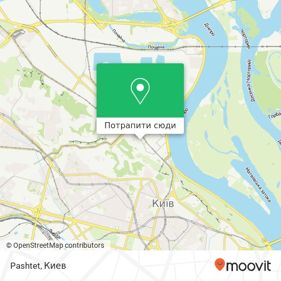 Карта Pashtet, Фролівська вулиця Київ 04070