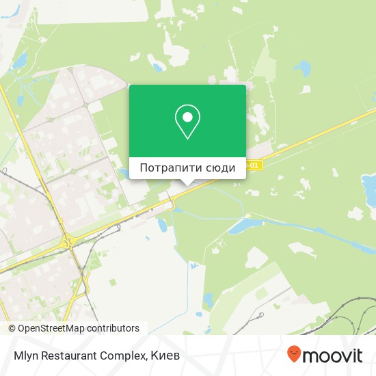 Карта Mlyn Restaurant Complex, Броварський проспект Київ 02089