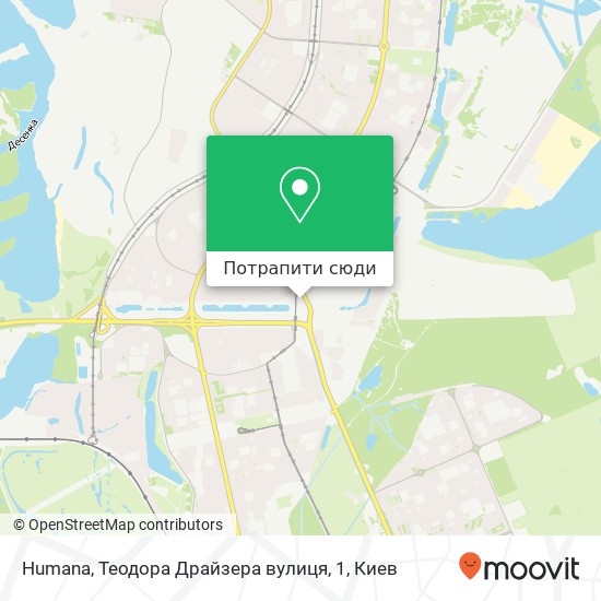 Карта Humana, Теодора Драйзера вулиця, 1