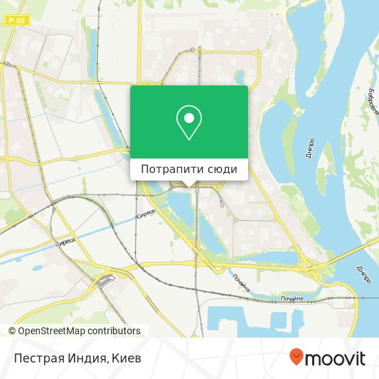 Карта Пестрая Индия, Маршала Малиновського вулиця Київ 04212