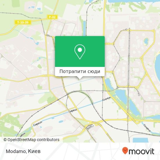 Карта Modamo, Київ
