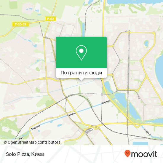 Карта Solo Pizza, Київ 04074