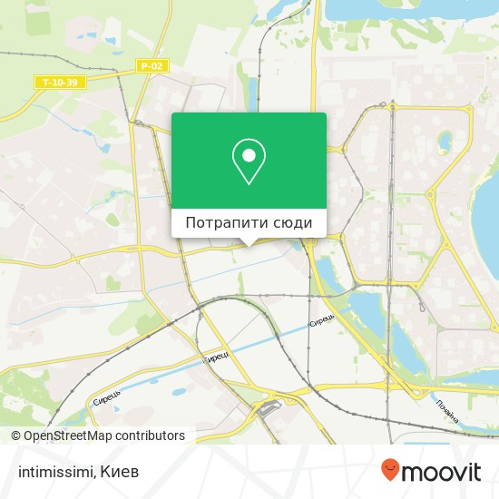 Карта intimissimi, Київ 04074