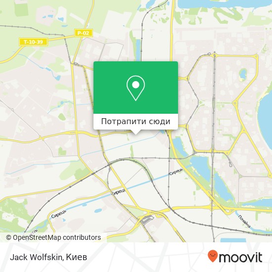Карта Jack Wolfskin, Лугова вулиця Київ 04074