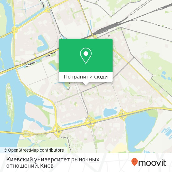 Карта Киевский университет рыночных отношений