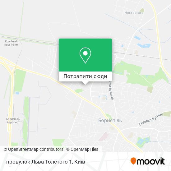 Карта провулок Льва Толстого 1