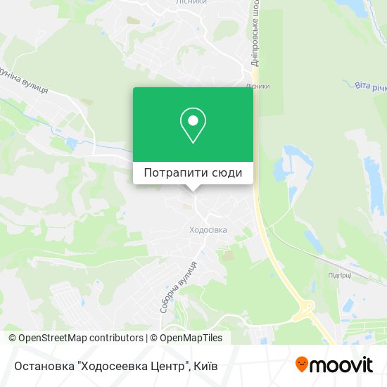 Карта Остановка "Ходосеевка Центр"