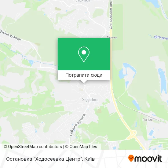 Карта Остановка "Ходосеевка Центр"