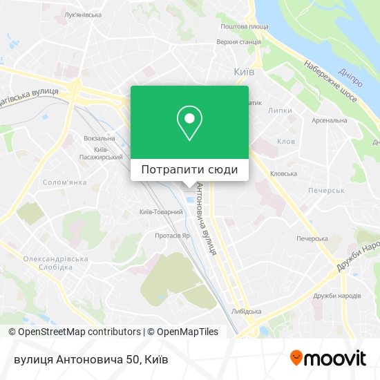 Карта вулиця Антоновича 50