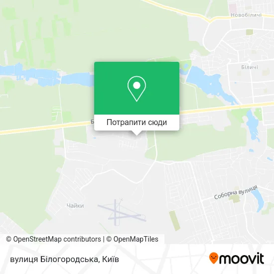 Карта вулиця Білогородська