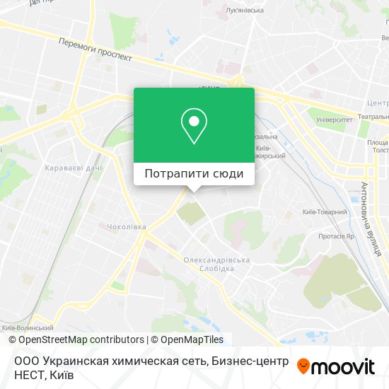 Карта ООО Украинская химическая сеть, Бизнес-центр НЕСТ