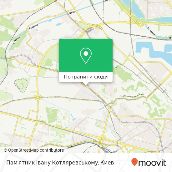 Карта Пам'ятник Івану Котляревському