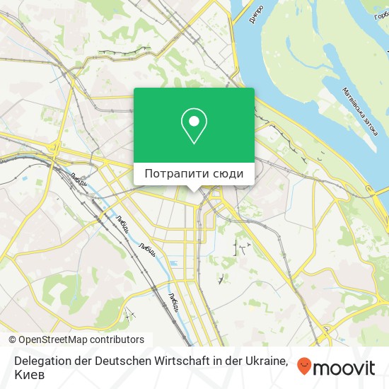 Карта Delegation der Deutschen Wirtschaft in der Ukraine