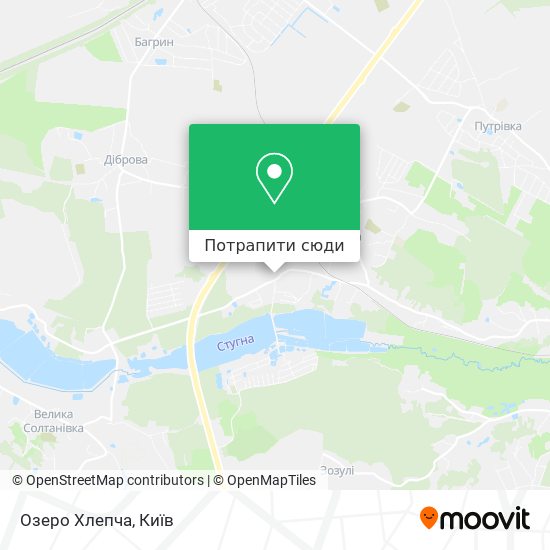 Карта Озеро Хлепча