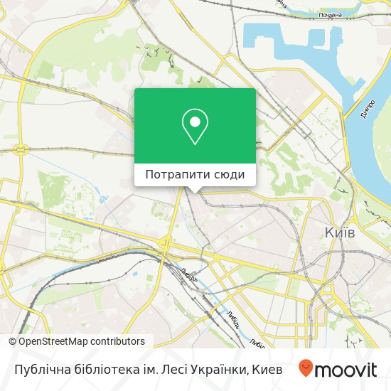 Карта Публічна бібліотека ім. Лесі Українки