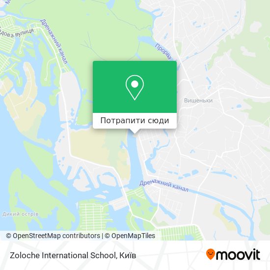 Карта Zoloche International School