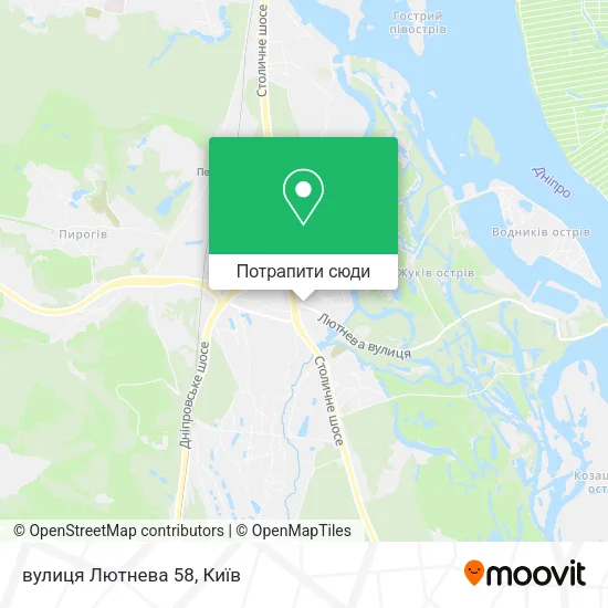 Карта вулиця Лютнева 58