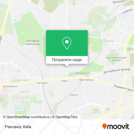 Карта Раковка