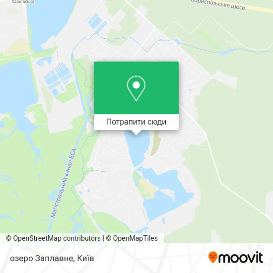 Карта озеро Заплавне
