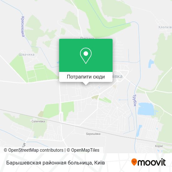 Карта Барышевская районная больница