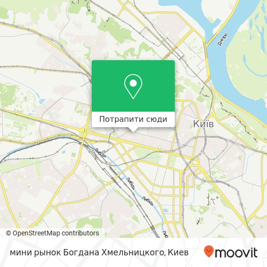 Карта мини рынок Богдана Хмельницкого
