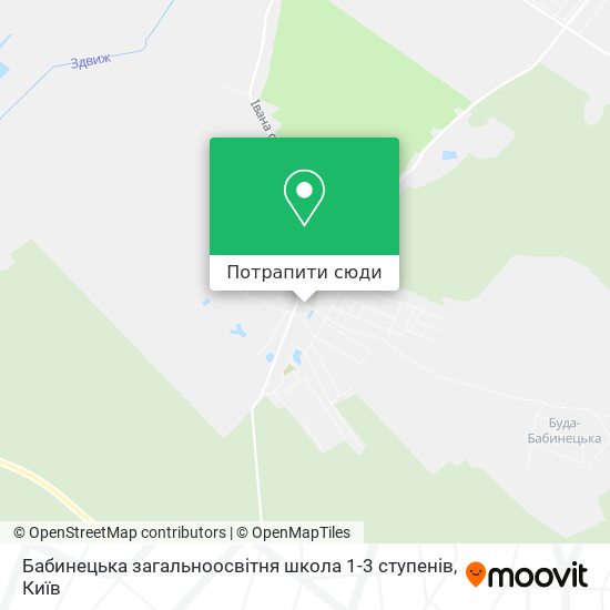 Карта Бабинецька загальноосвітня школа 1-3 ступенів