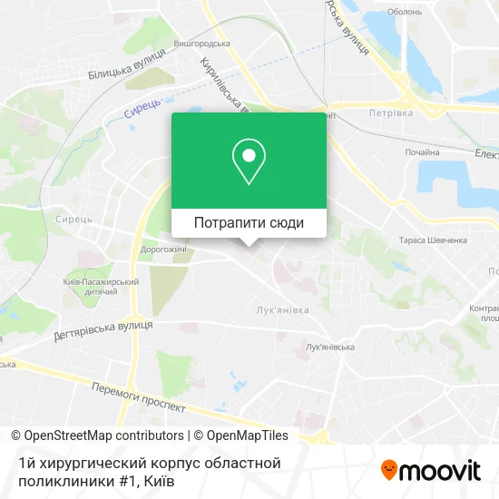 Карта 1й хирургический корпус областной поликлиники #1