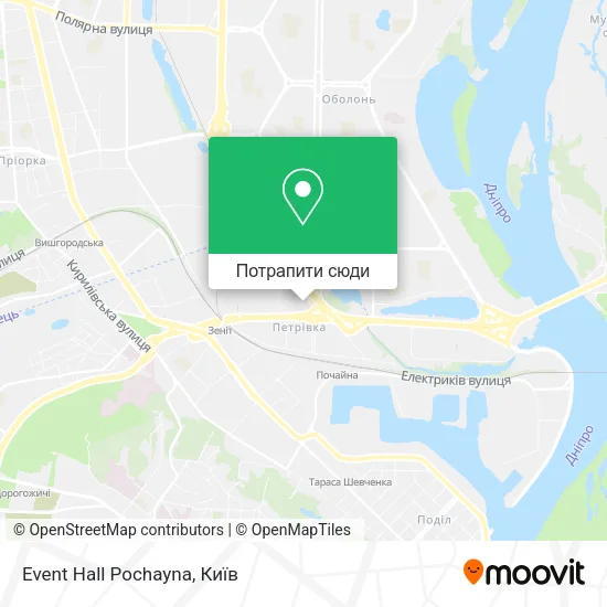 Карта Event Hall Pochayna